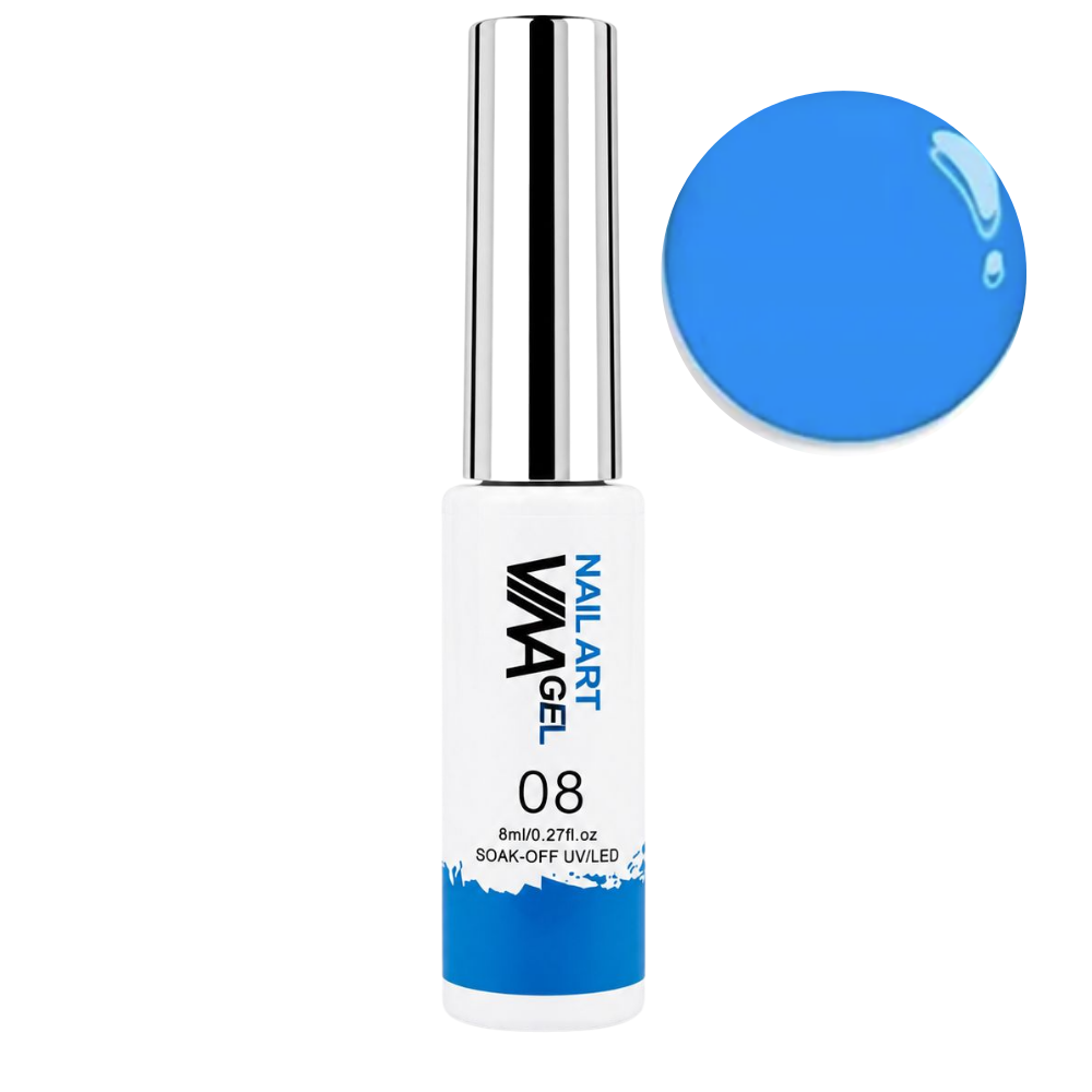 VINA Nail Art Gel Colour Liners - 8ml