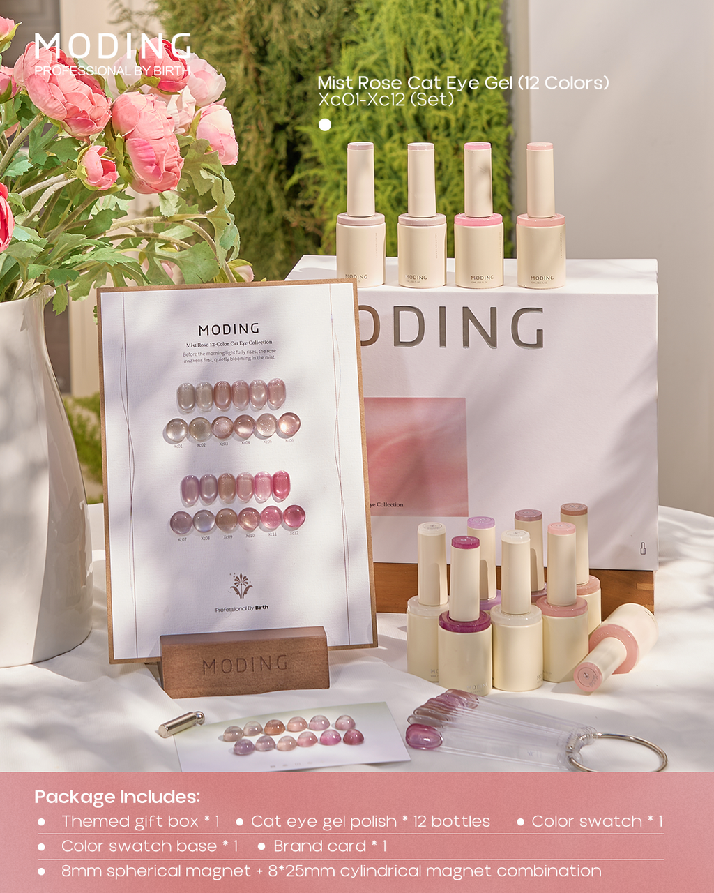 MODING Mist Rose Cat Eye Gel Colour HEMA & TPO Free - Full Collection