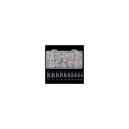 550 Crystal Clear Nail Tips In Box (Size 0 To 10)