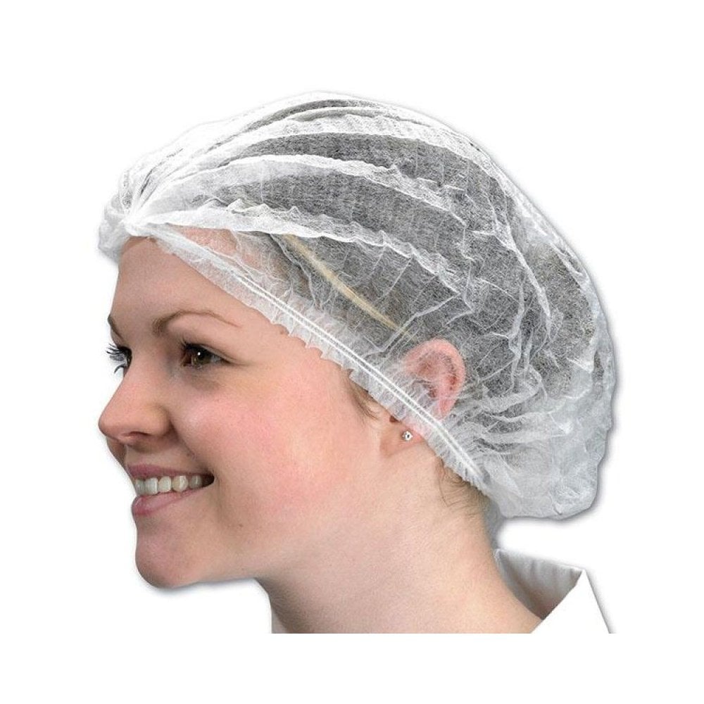Disposable Pleated Caps 100pcs W