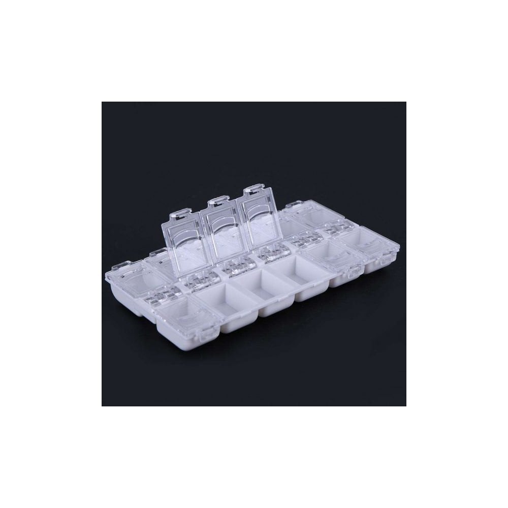 Nail Art Storage Box 12 Slots - White
