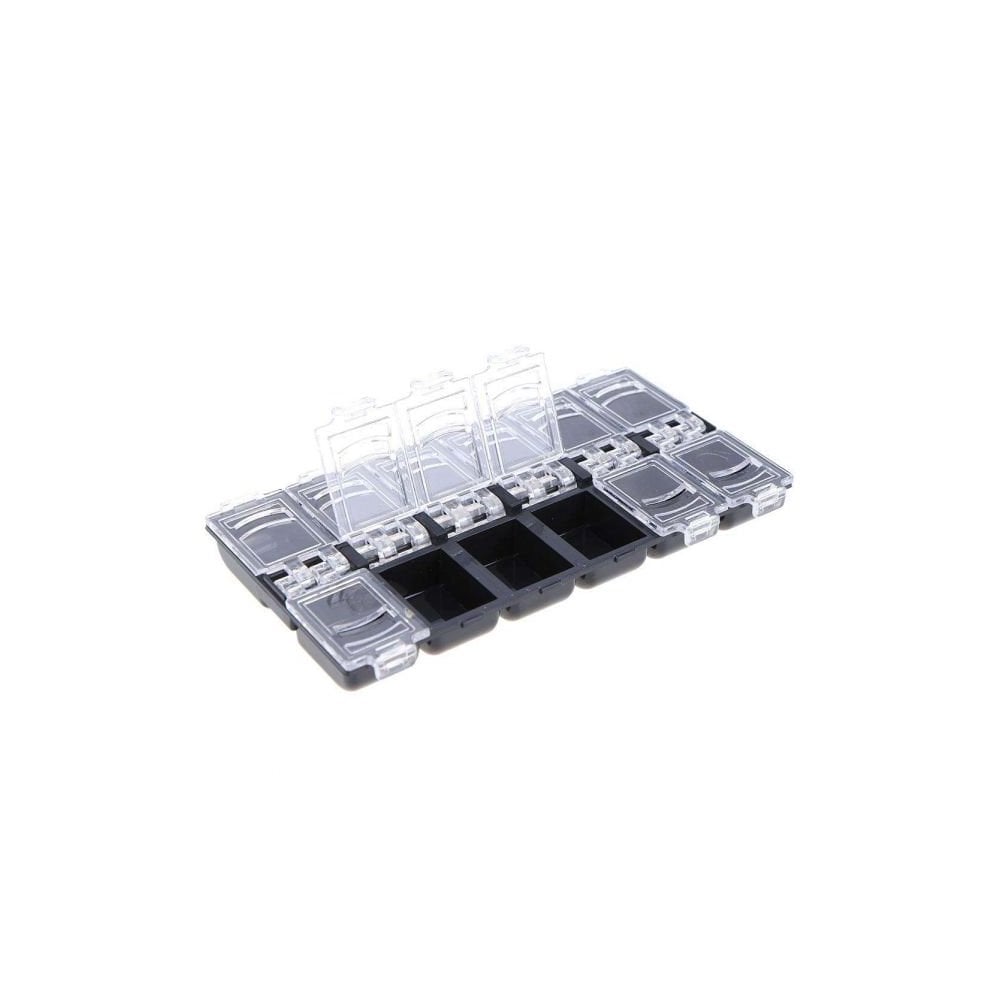 Nail Art Storage Box 12 Slots - Black