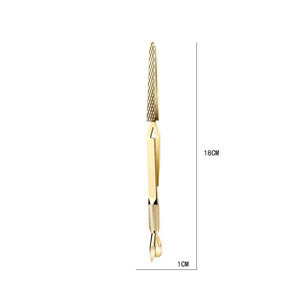 Cuticle Pusher & Pinching Tool - Gold
