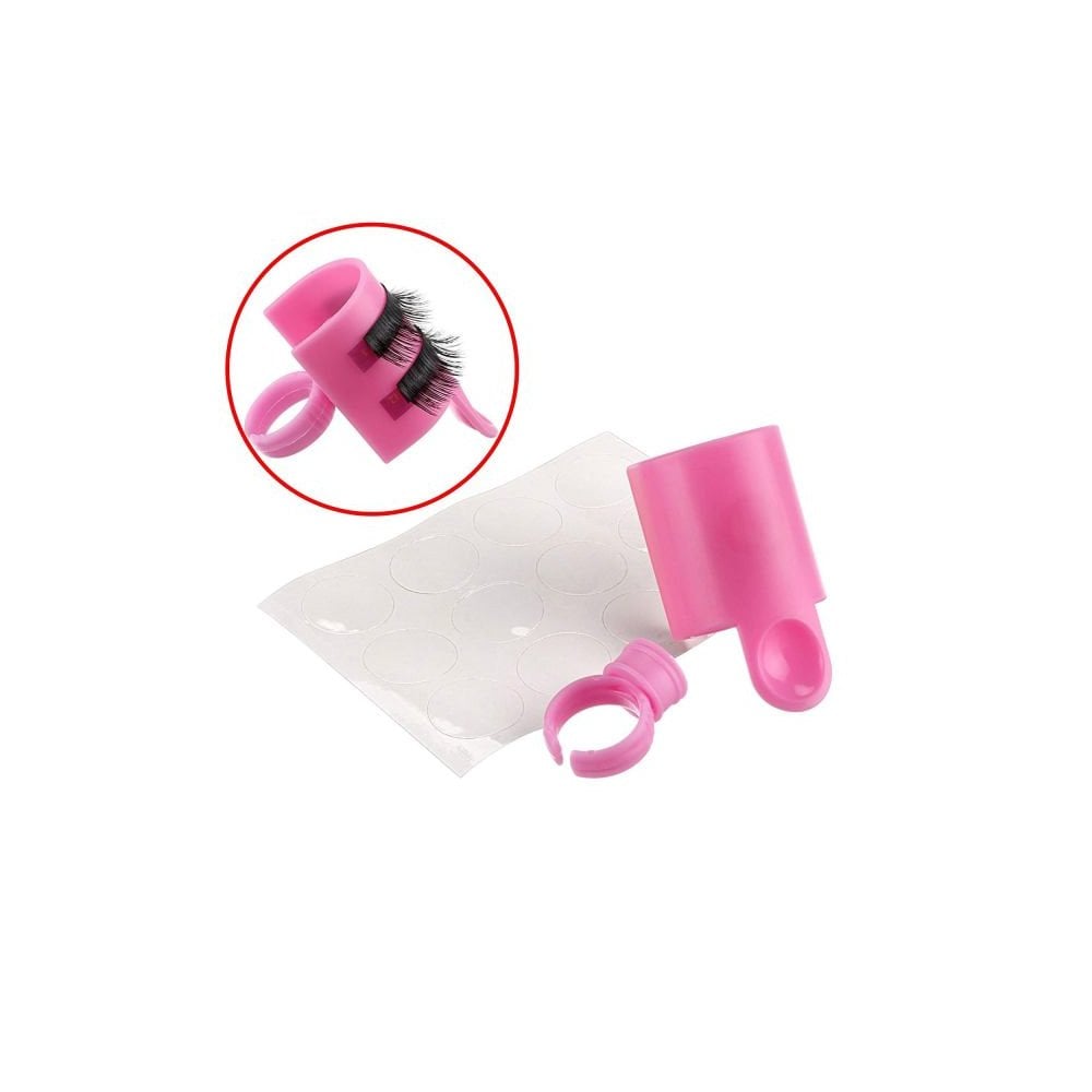 Glue Ring with Eyelash Pallet Set - Pink