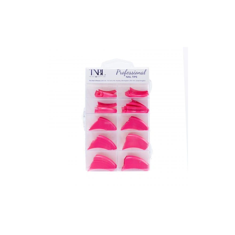 Ultra Professional Nail Tips 100 - Pink (With Well)