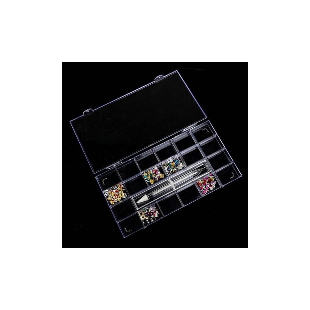 21 Slot Nail Art Storage w/ Diamond Picker Slot