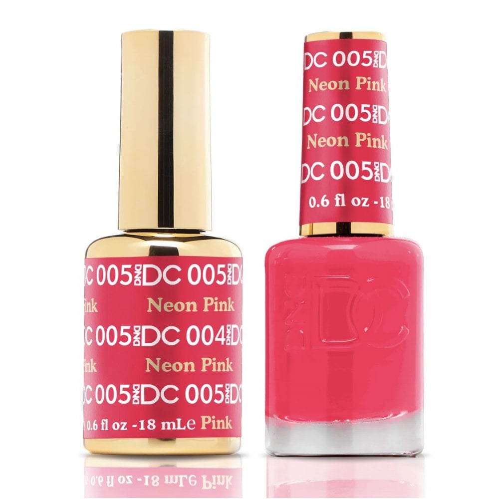 DND DC Gel & Nail Polish DUO 18ml - DC005 Neon Pink