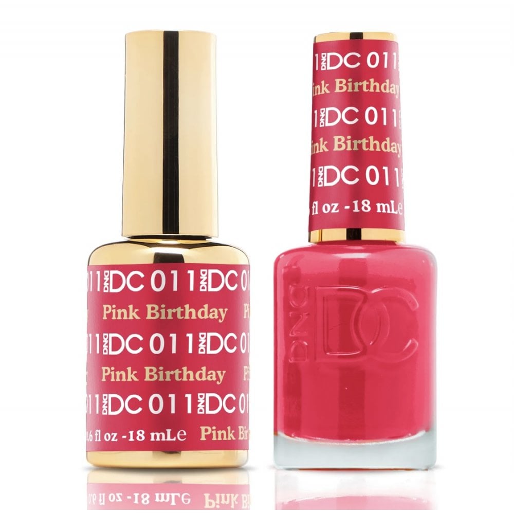 DND DC Gel & Nail Polish DUO 18ml - DC011 Pink Birthday