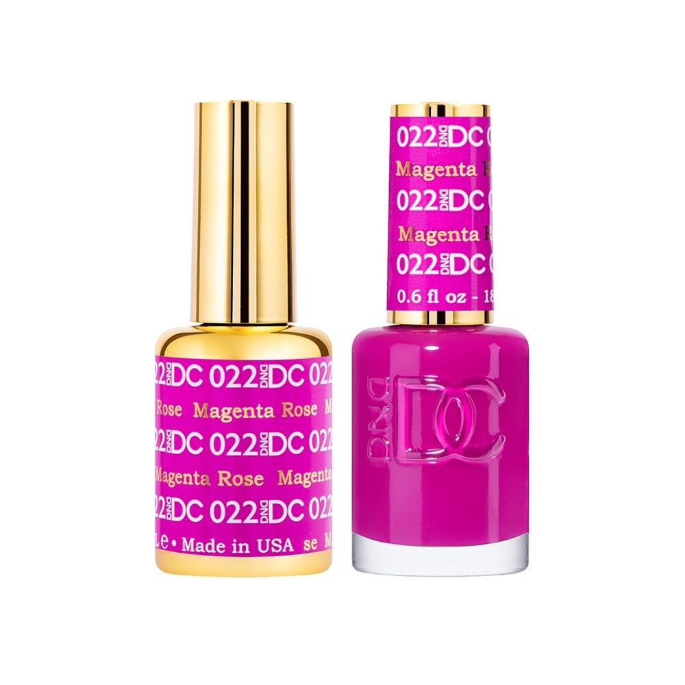 DND DC Gel & Nail Polish DUO 18ml - DC022 Magenta Rose