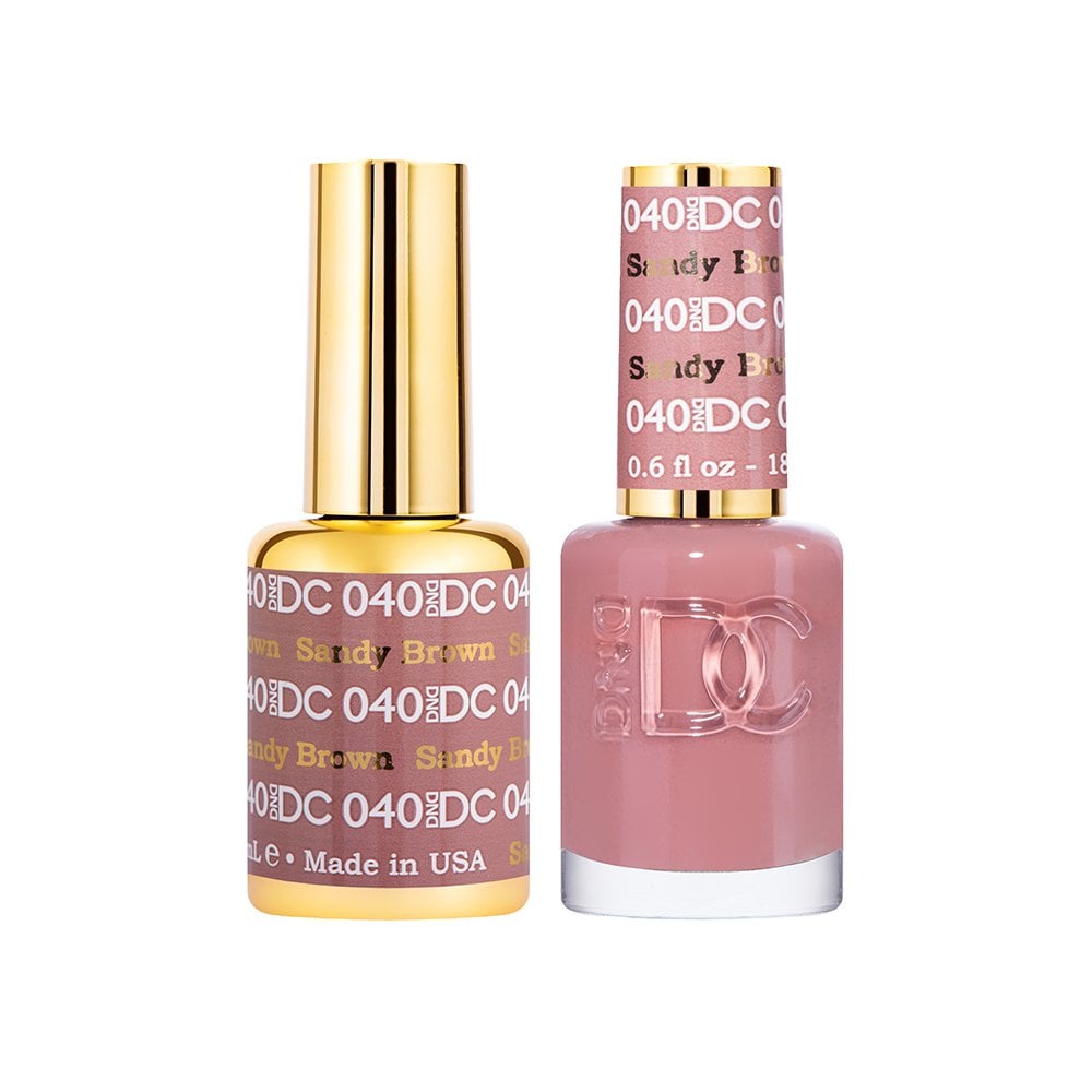 DND DC Gel & Nail Polish DUO 18ml - DC040 Sandy Brown
