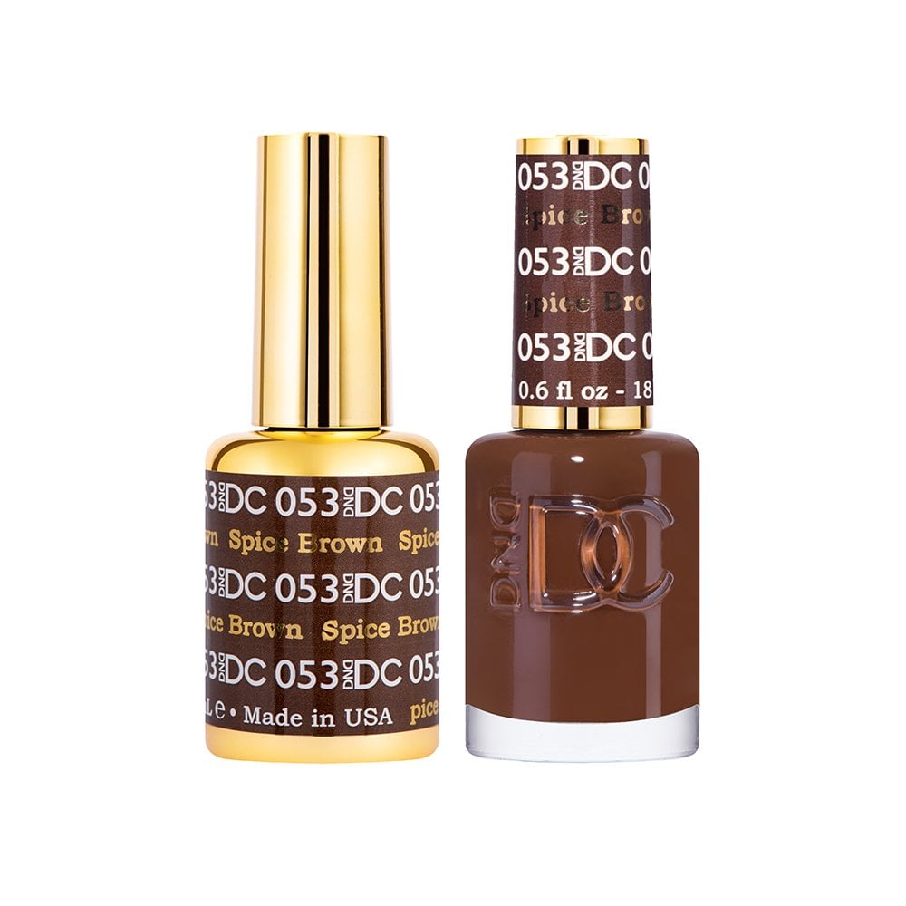 DND DC Gel & Nail Polish DUO 18ml - DC053 Spiced Brown
