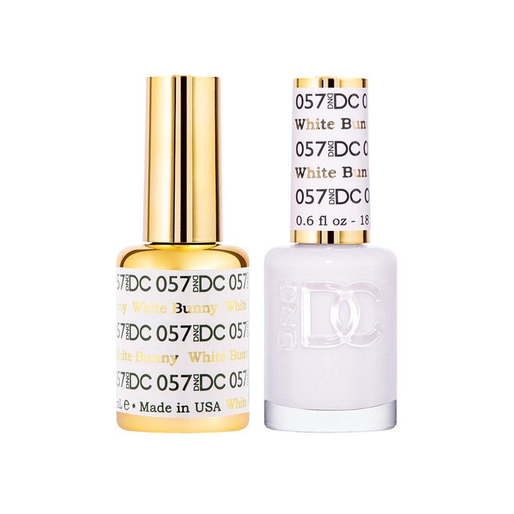 DND DC Gel & Nail Polish DUO 18ml - DC057 White Bunny