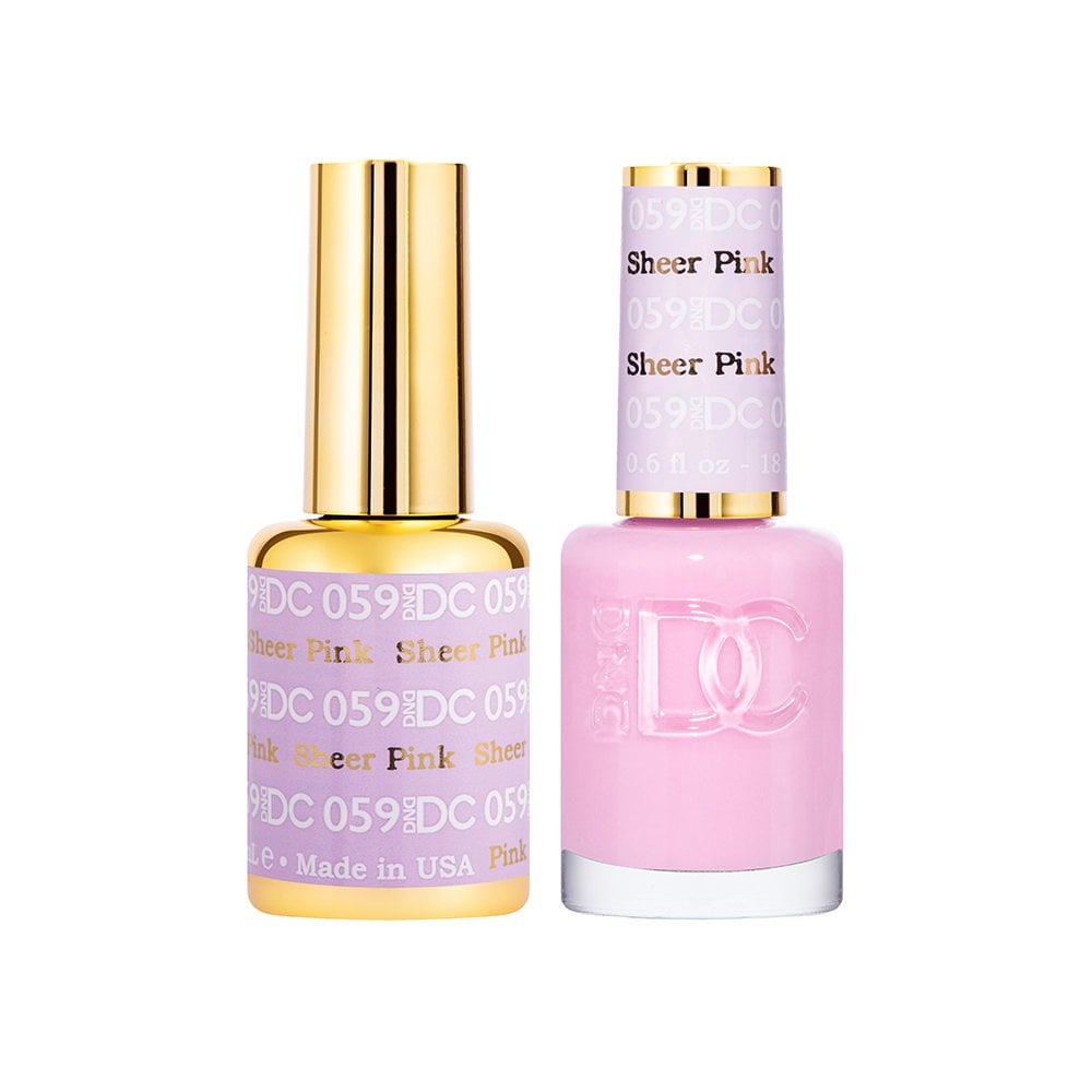 DND DC Gel & Nail Polish DUO 18ml - DC059 Sheer Pink