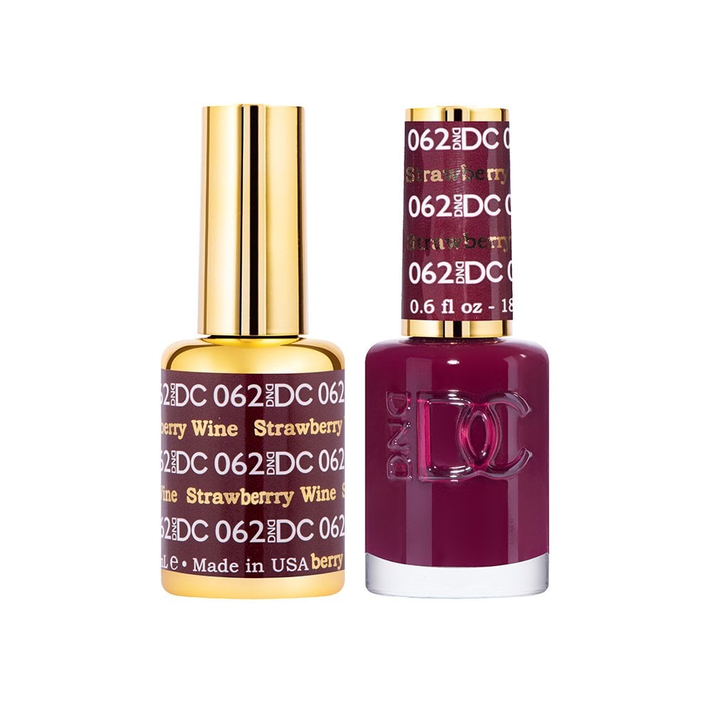 DND DC Gel & Nail Polish DUO 18ml - DC062 Strawberry Wine