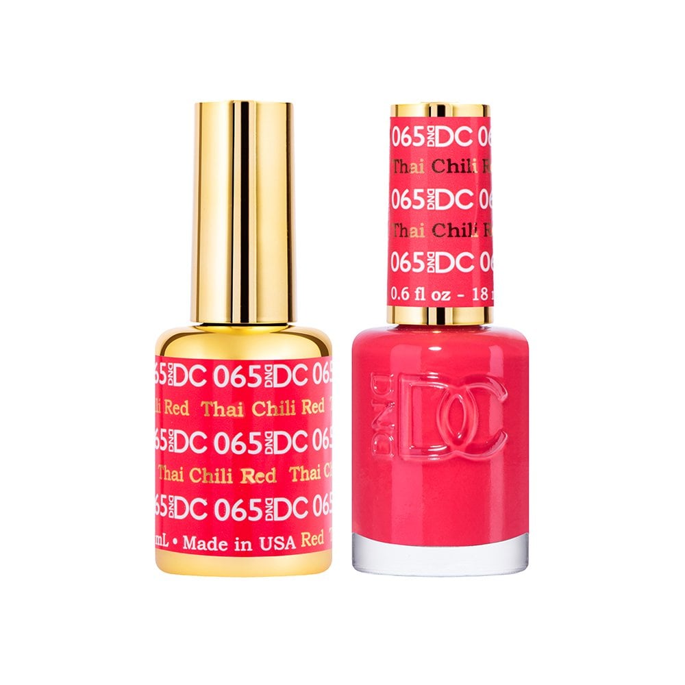 DND DC Gel & Nail Polish DUO 18ml - DC065 Thai Chili Red