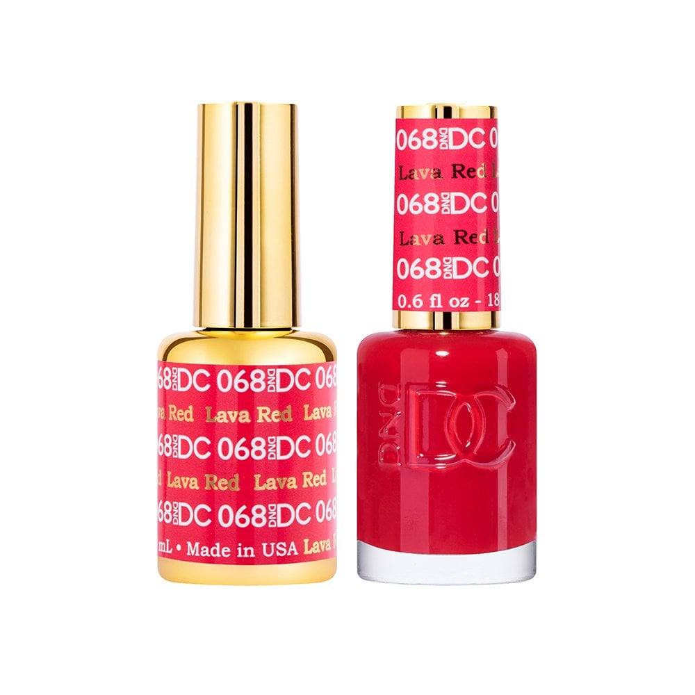 DND DC Gel & Nail Polish DUO 18ml - DC068 Lava Red