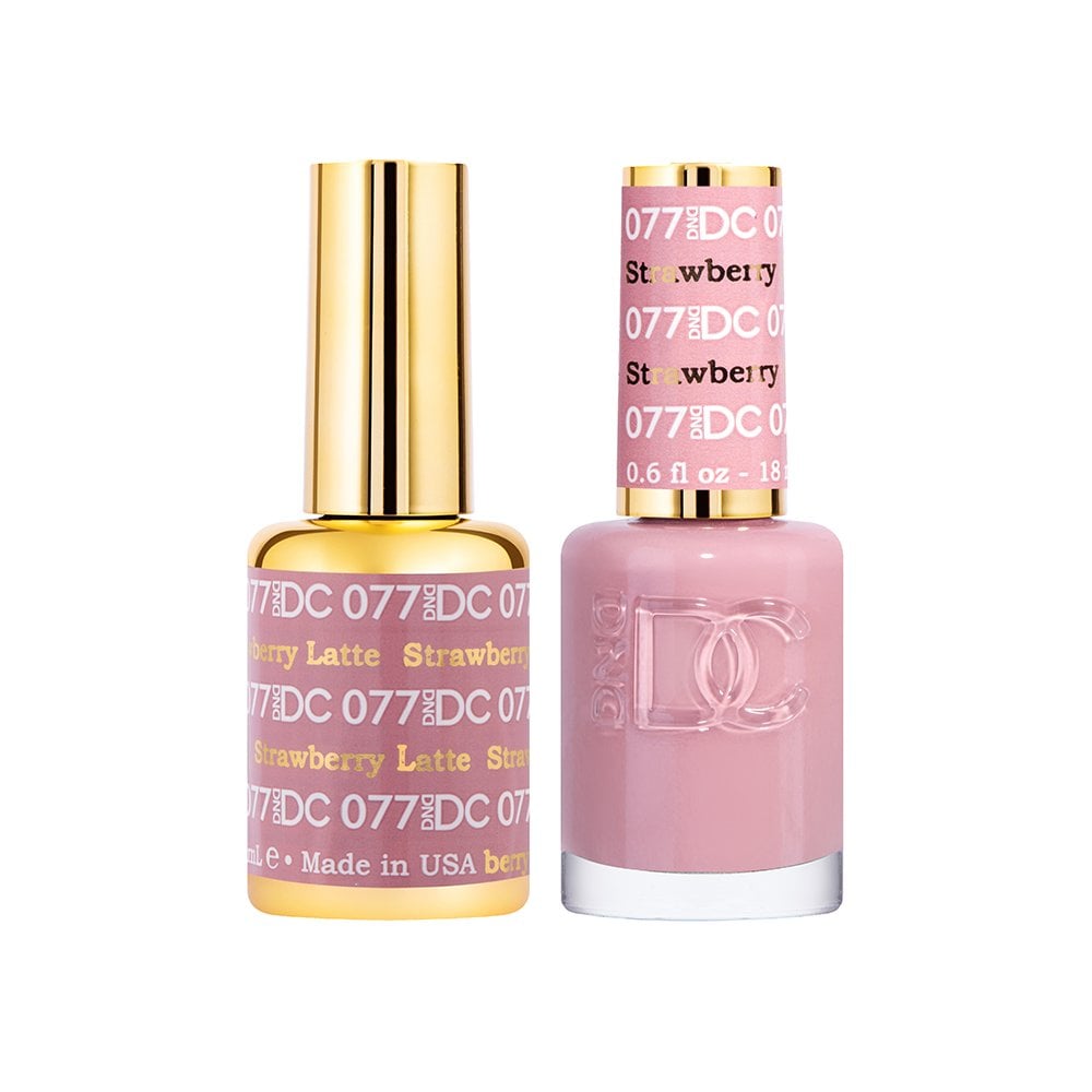 DND DC Gel & Nail Polish DUO 18ml - DC077 Strawberry Latte