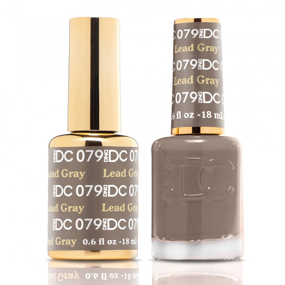 DND DC Gel & Nail Polish DUO 18ml - DC079 Lead Gray