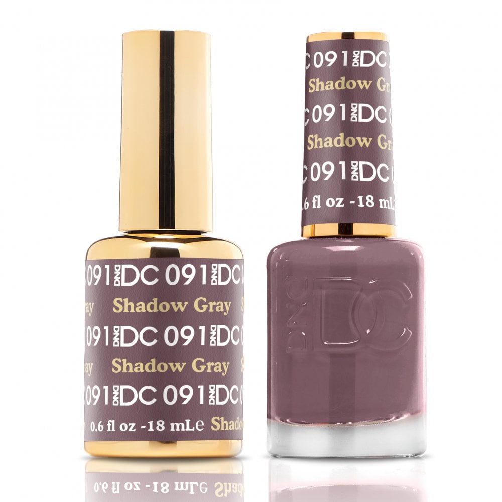 DND DC Gel & Nail Polish DUO 18ml - DC091 Shadow Gray