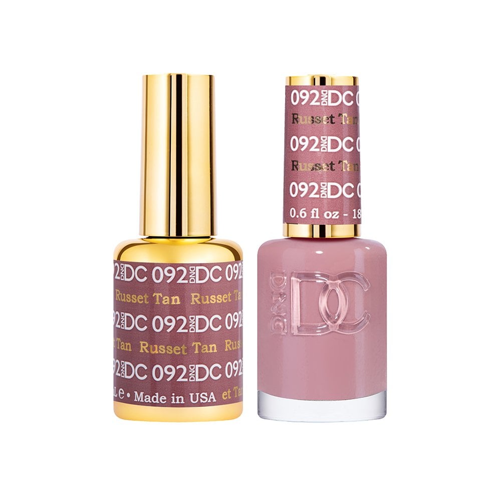 DND DC Gel & Nail Polish DUO 18ml - DC092 Russet Tan