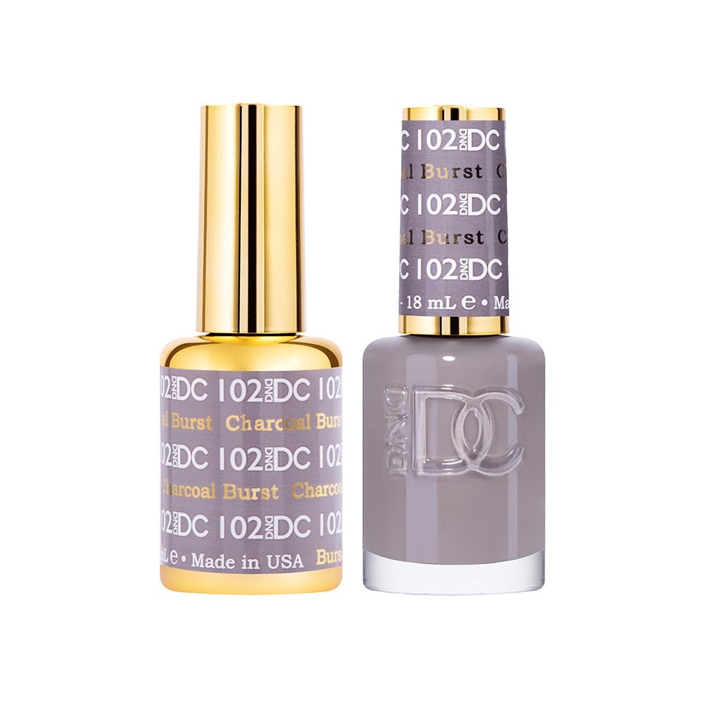 DND DC Gel & Nail Polish DUO 18ml - DC102 Charcoal Burst