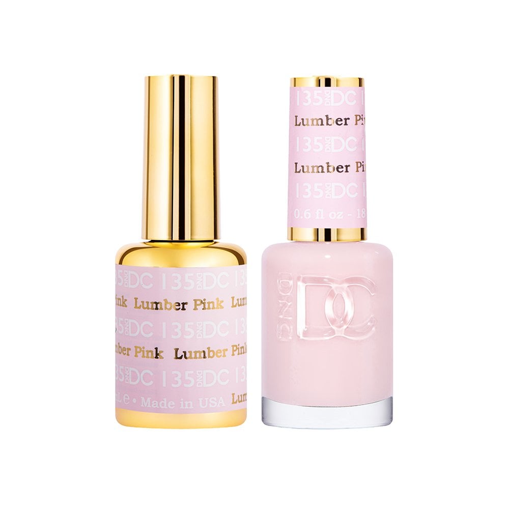 DND DC Gel & Nail Polish DUO 18ml - DC135 Lumber Pink