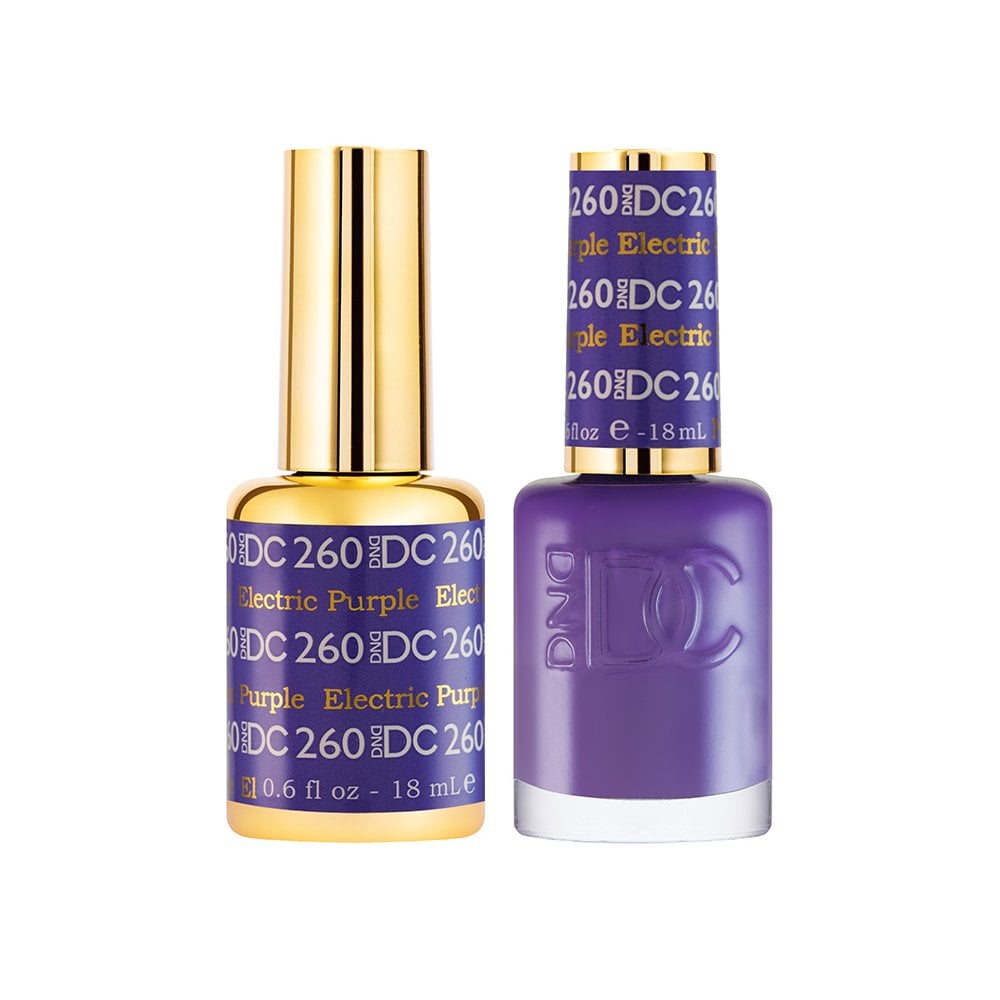 DND DC Gel & Nail Polish DUO 18ml - DC260 Electric Purple