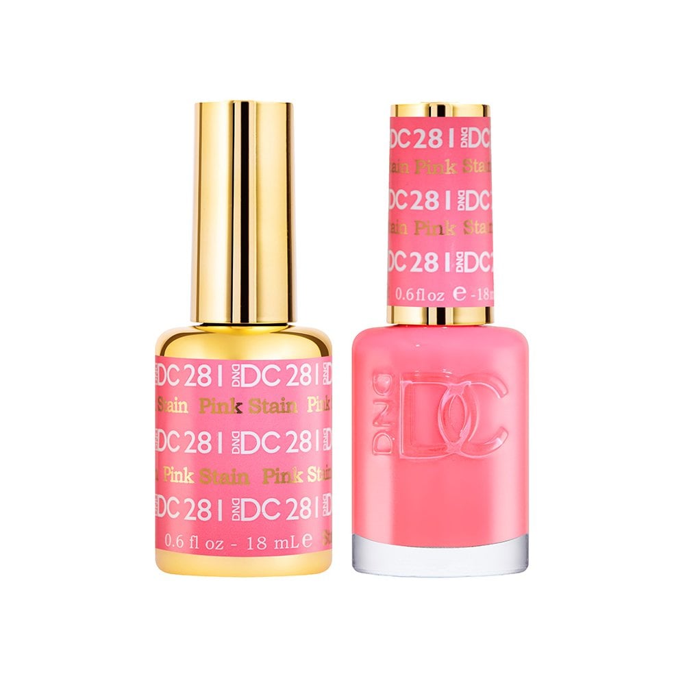 DND DC Gel & Nail Polish DUO 18ml - DC281 Pink Stain