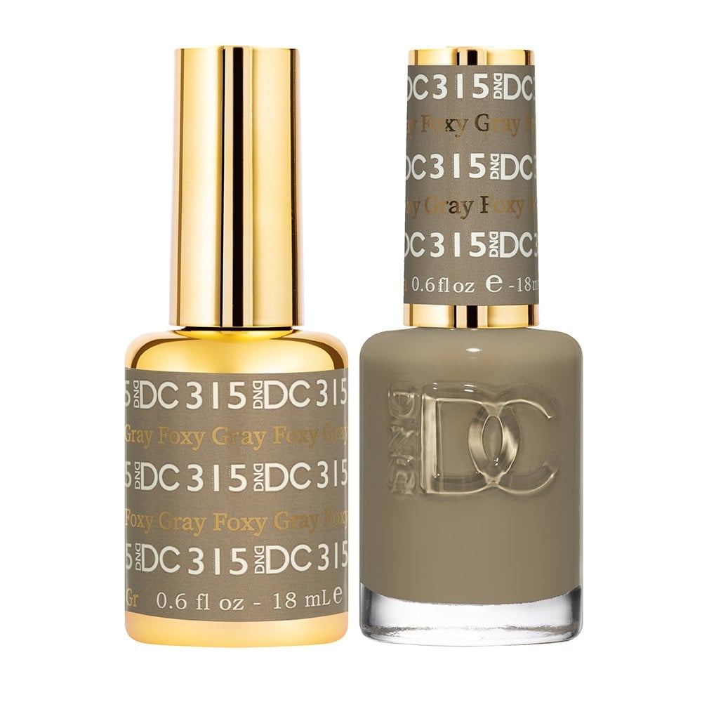 DND DC Gel & Nail Polish DUO 18ml - DC315 Foxy Gray