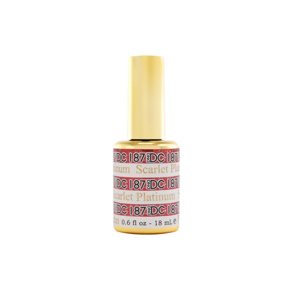 DND DC Platinum Gel Polish 18ml -  DC187 Scarlet