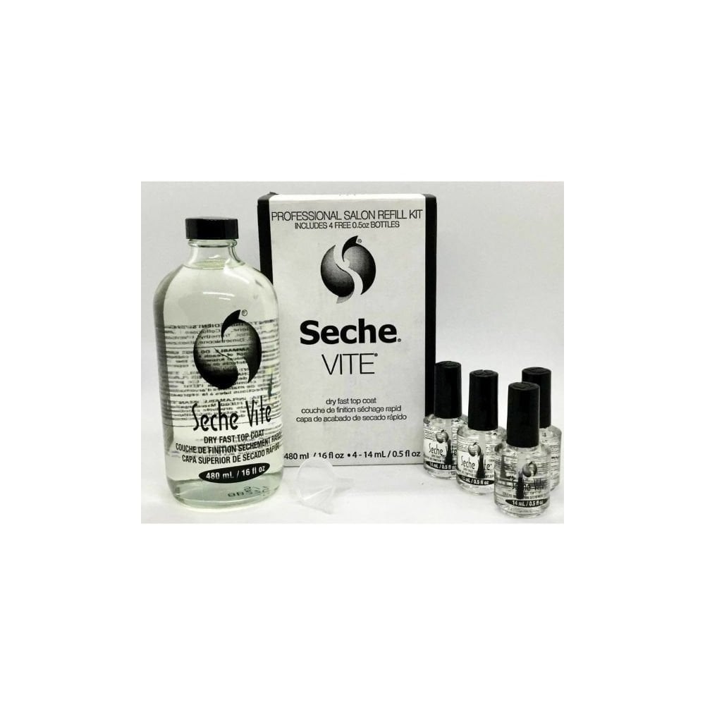 Seche Vite Salon Refill top coat Kit(480ml+4x14ml)