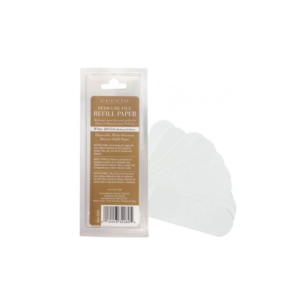 CUCCIO Naturale Pedicure File Refill Paper 180 Grit White (Medium)