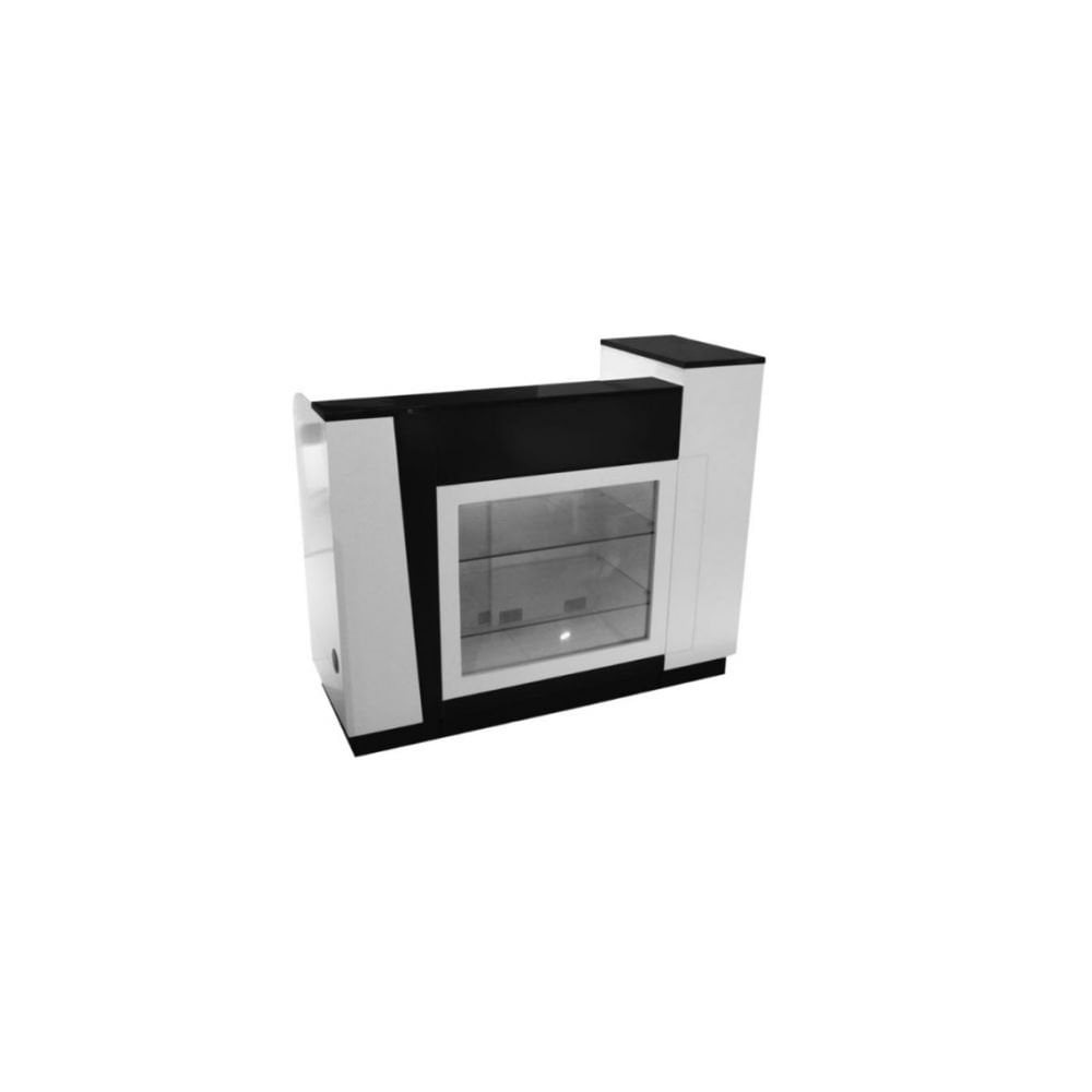 Salon Reception Desk - Black & White