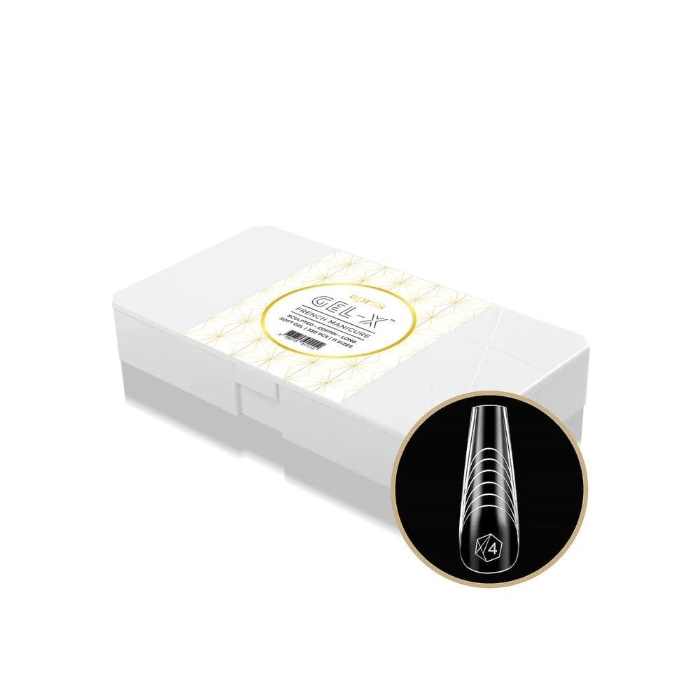 APRES French Manicure Gel-X® Tips - Sculpted Coffin Long (330pcs)