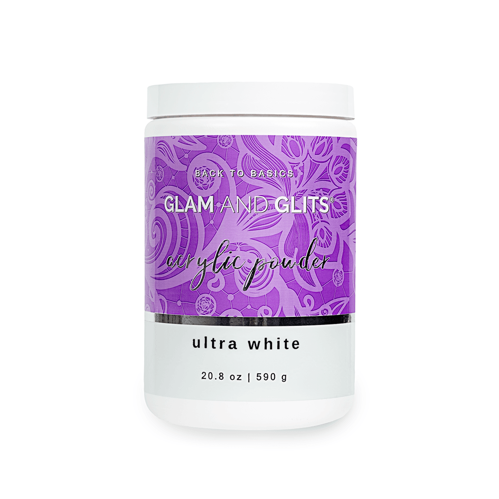 GLAM & GLITS Back to Basics Acrylic Powder - Ultra White 20.8oz/590g