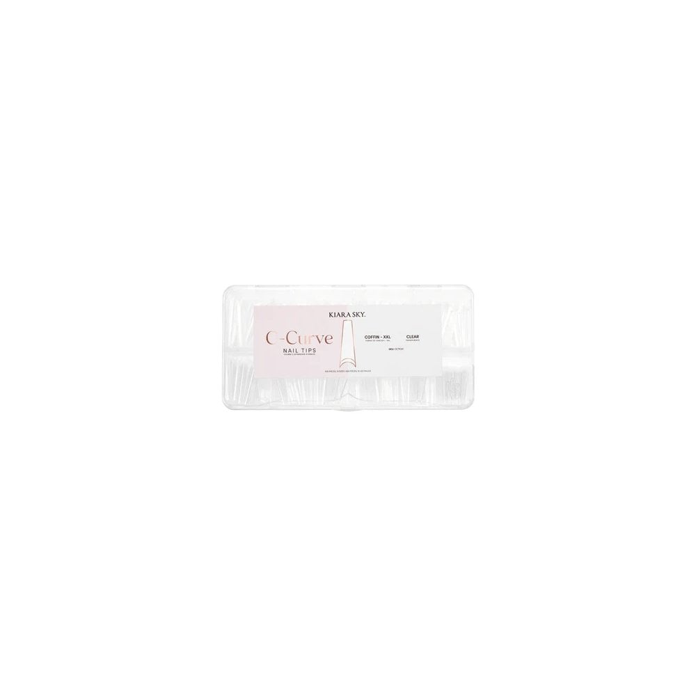 KIARA SKY C-Curve Coffin Nail Tips XXL - Clear