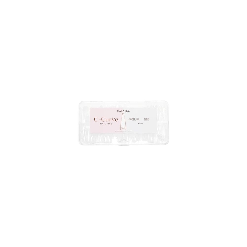 KIARA SKY C-Curve Stiletto Nail Tips XXL - Clear