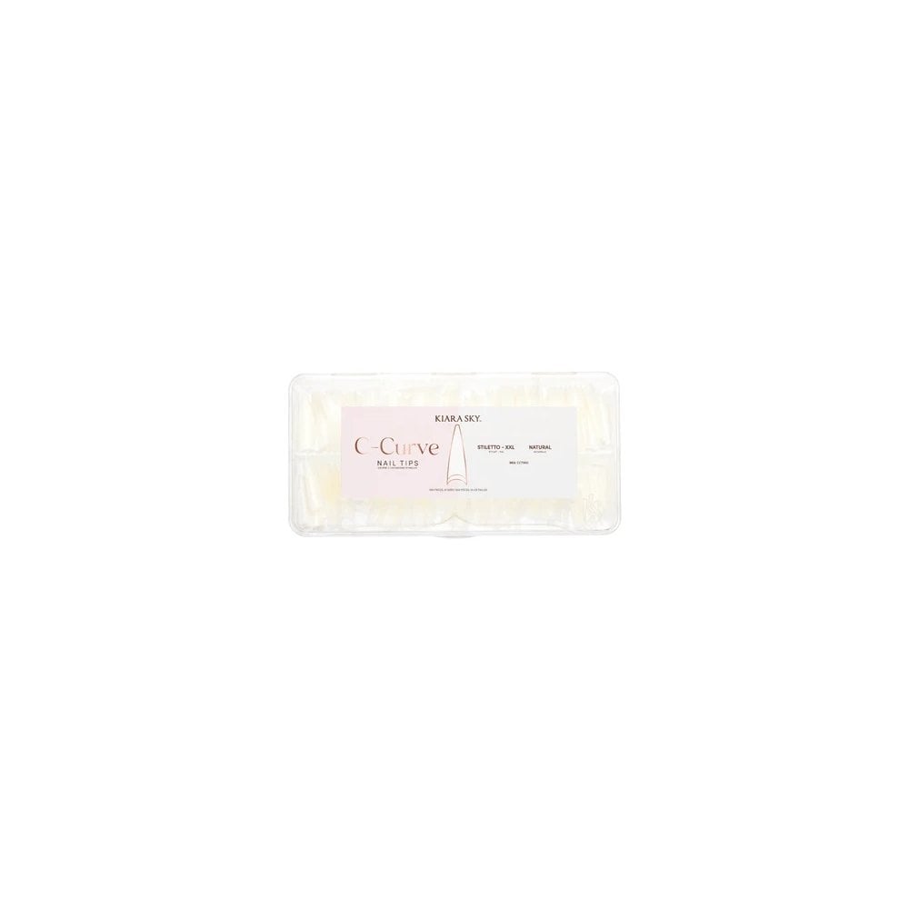 KIARA SKY C-Curve Stiletto Nail Tips XXL - Natural