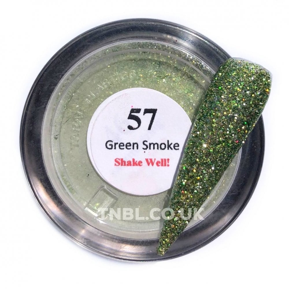 GLAM & GLITS Diamond Acrylic Nail Powder 1oz / 28g - DAC57 GREEN SMOKE