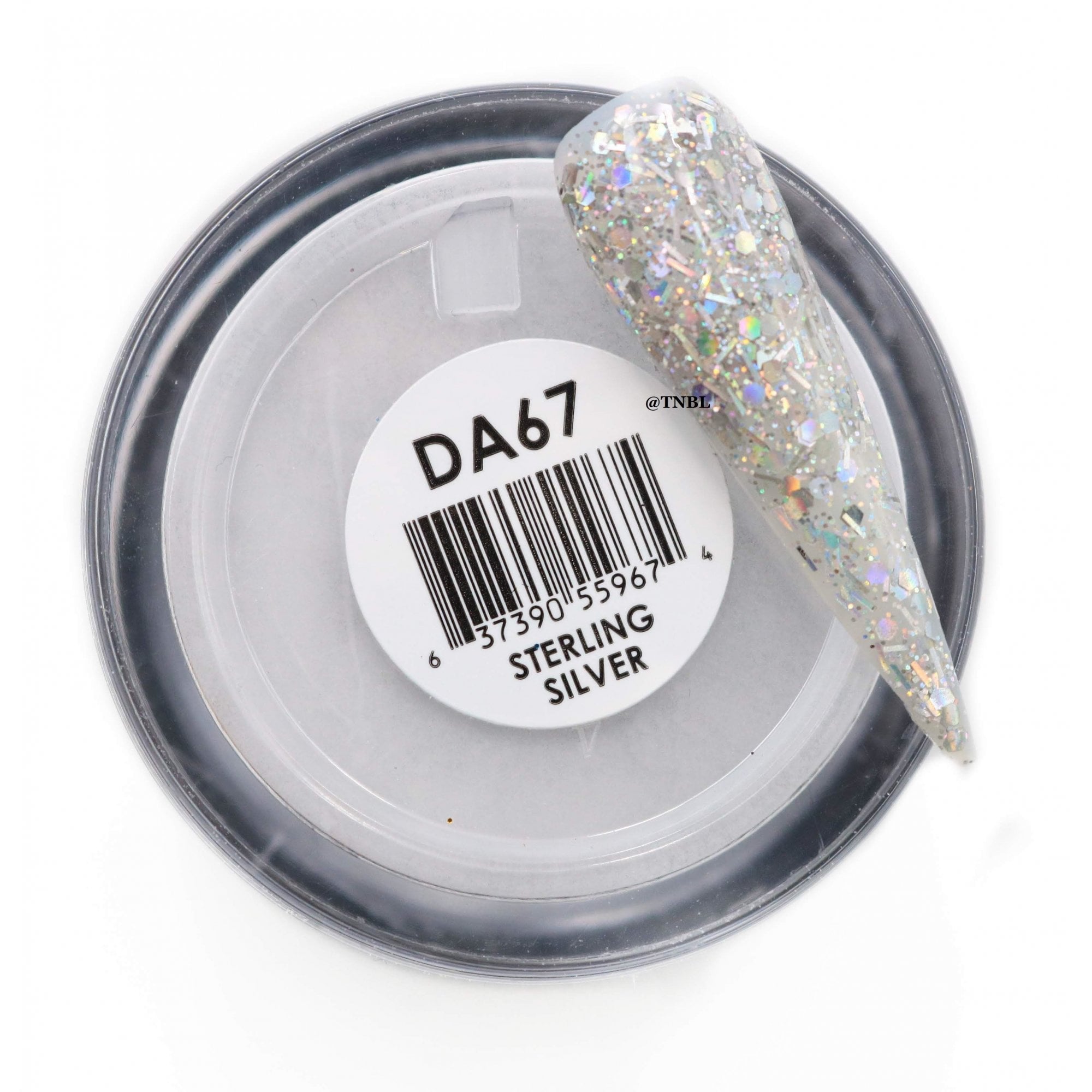 GLAM & GLITS Diamond Acrylic Nail Powder 1oz / 28g - DAC67 STERLING SILVER