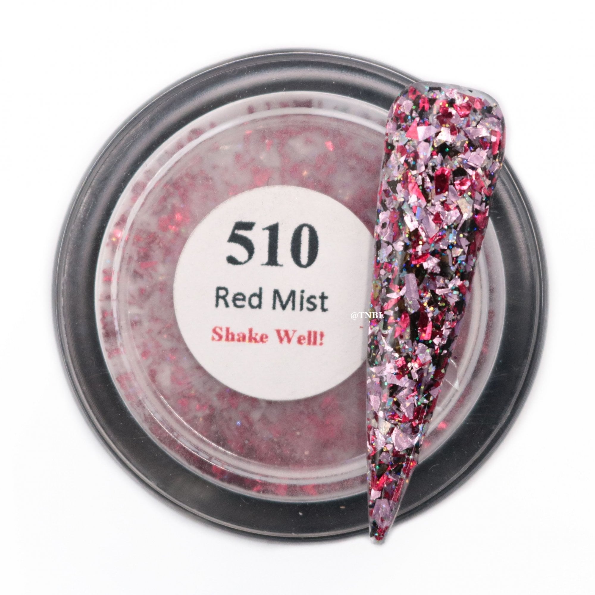 GLAM & GLITS Fantasy Acrylic Nail Powder 1oz / 28g - FAC510 RED MIST