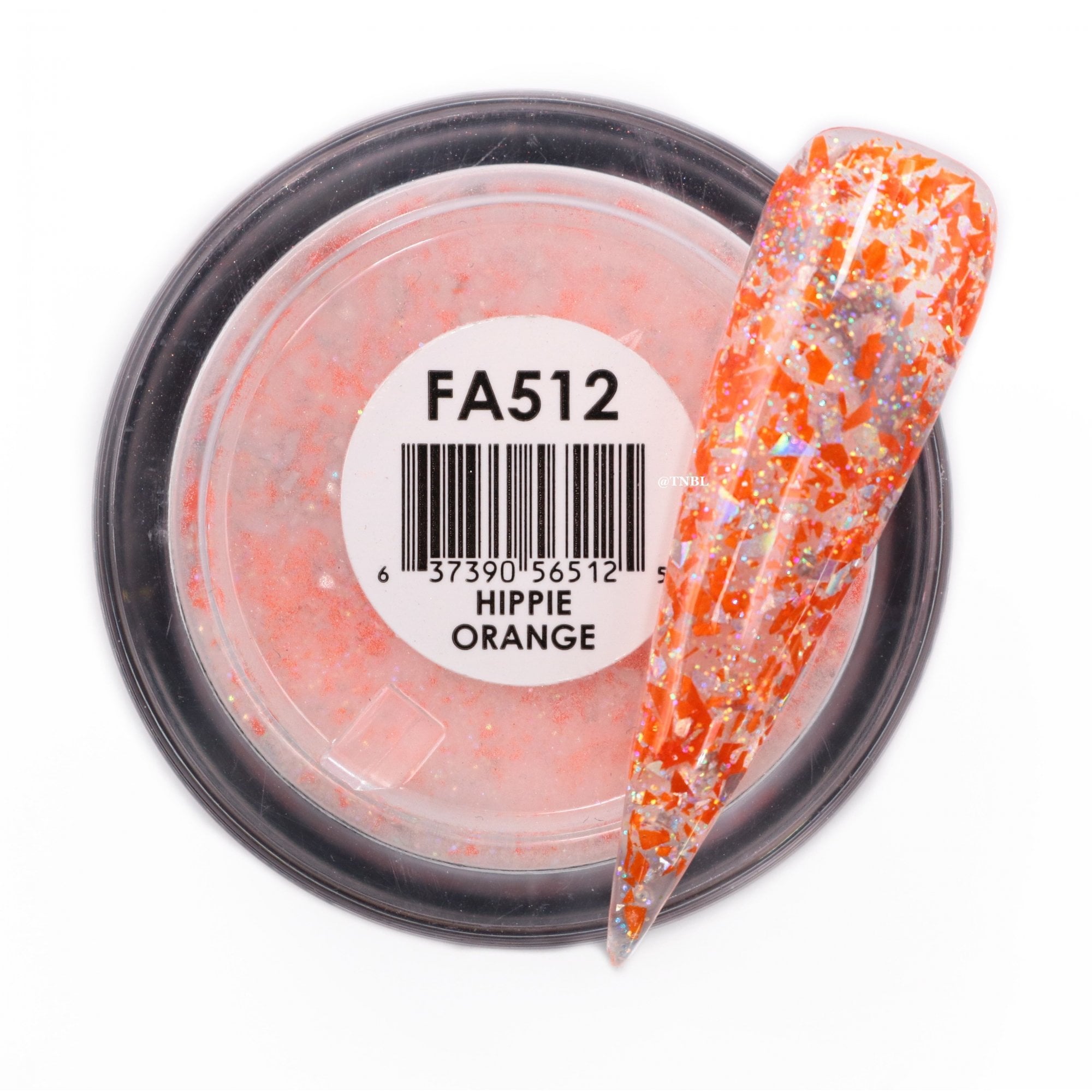 GLAM & GLITS Fantasy Acrylic Nail Powder 1oz / 28g - FAC512 HIPPIE ORANGE