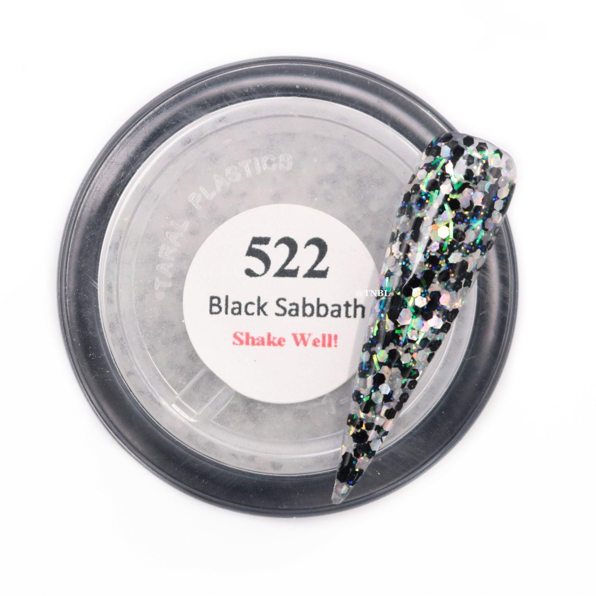 GLAM & GLITS Fantasy Acrylic Nail Powder 1oz / 28g - FAC522 BLACK SABBATH