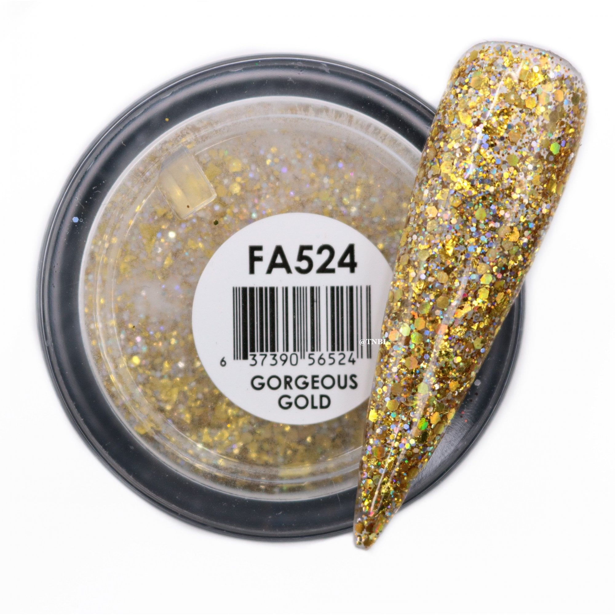 GLAM & GLITS Fantasy Acrylic Nail Powder 1oz / 28g - FAC524 GORGEOUS GOLD