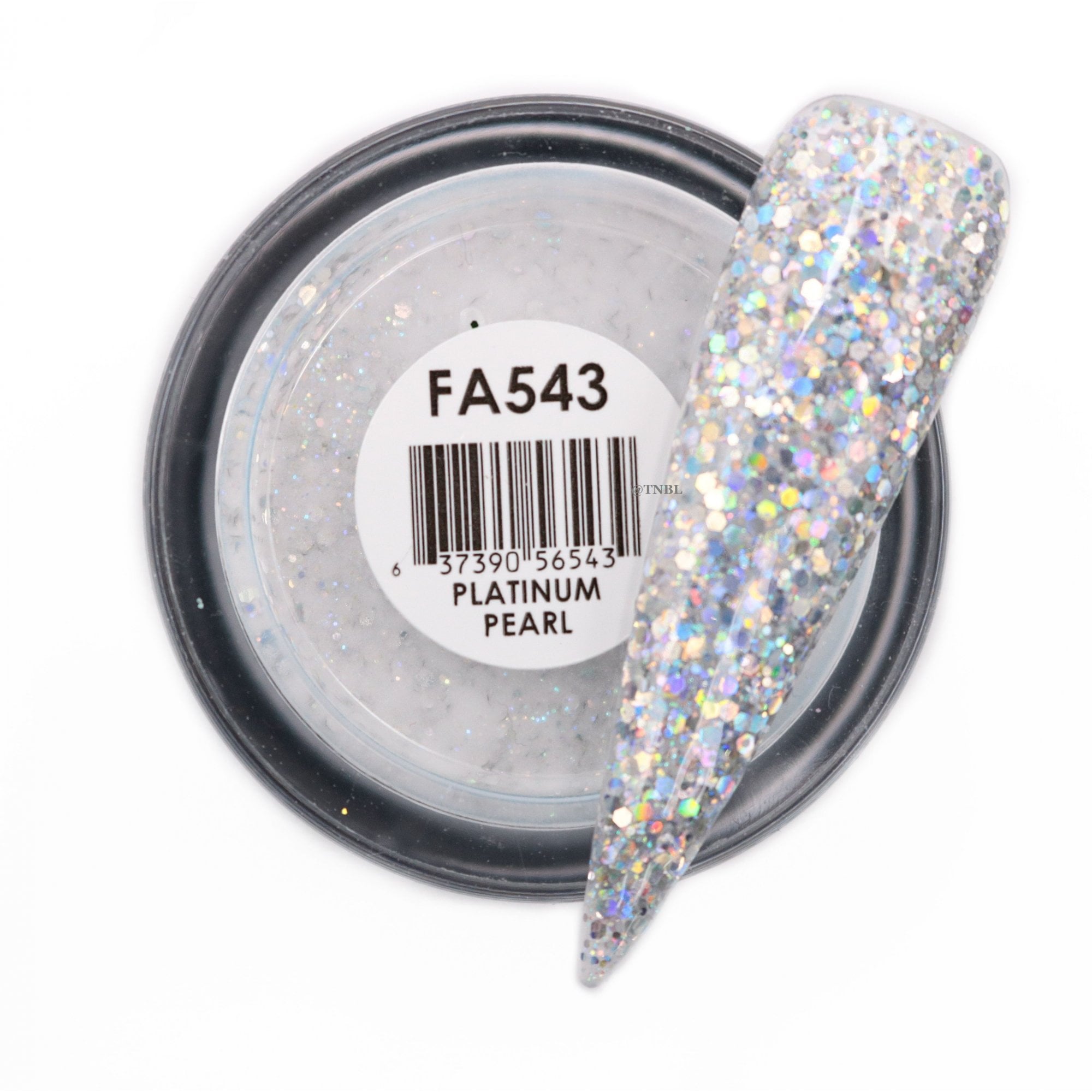 GLAM & GLITS Fantasy Acrylic Nail Powder 1oz / 28g - FAC543 PLATINUM PEARL