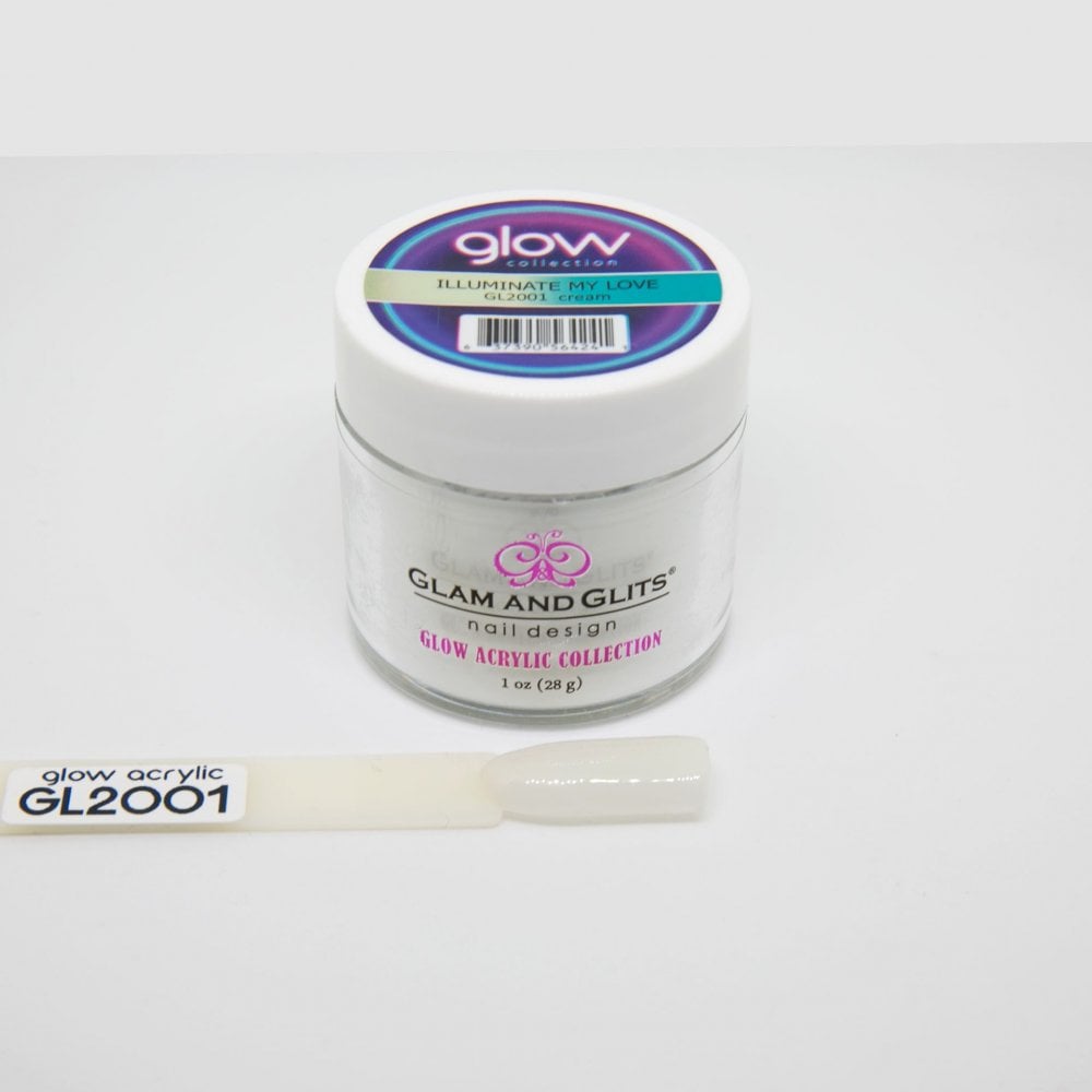 GLAM & GLITS Glow Acrylic Nail Powder 1oz / 28g - GL2001 ILLUMINATE MY LOVE