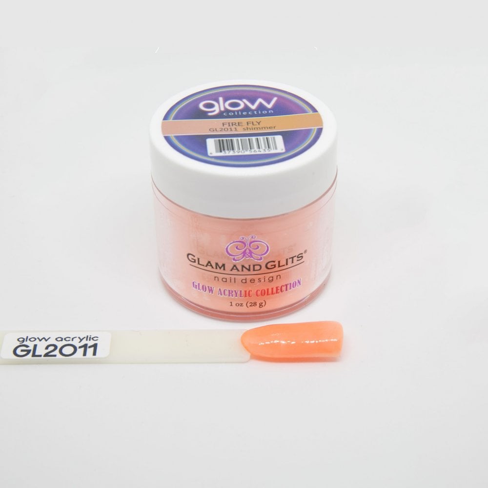 GLAM & GLITS Glow Acrylic Nail Powder 1oz / 28g - GL2011 FIRE FLY