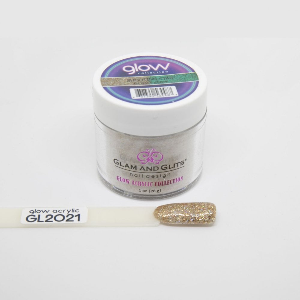 GLAM & GLITS Glow Acrylic Nail Powder 1oz / 28g - GL2021 SHOOTING STAR