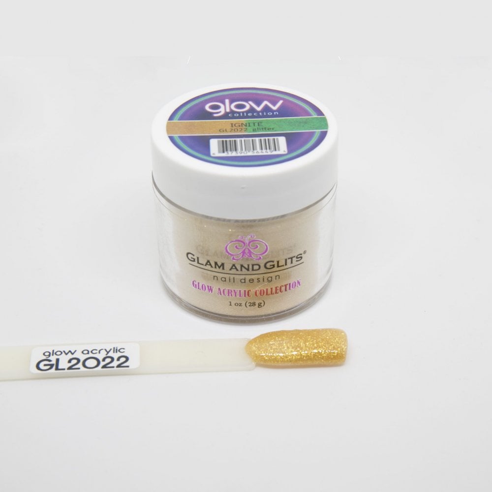 GLAM & GLITS Glow Acrylic Nail Powder 1oz / 28g - GL2022 IGNITE