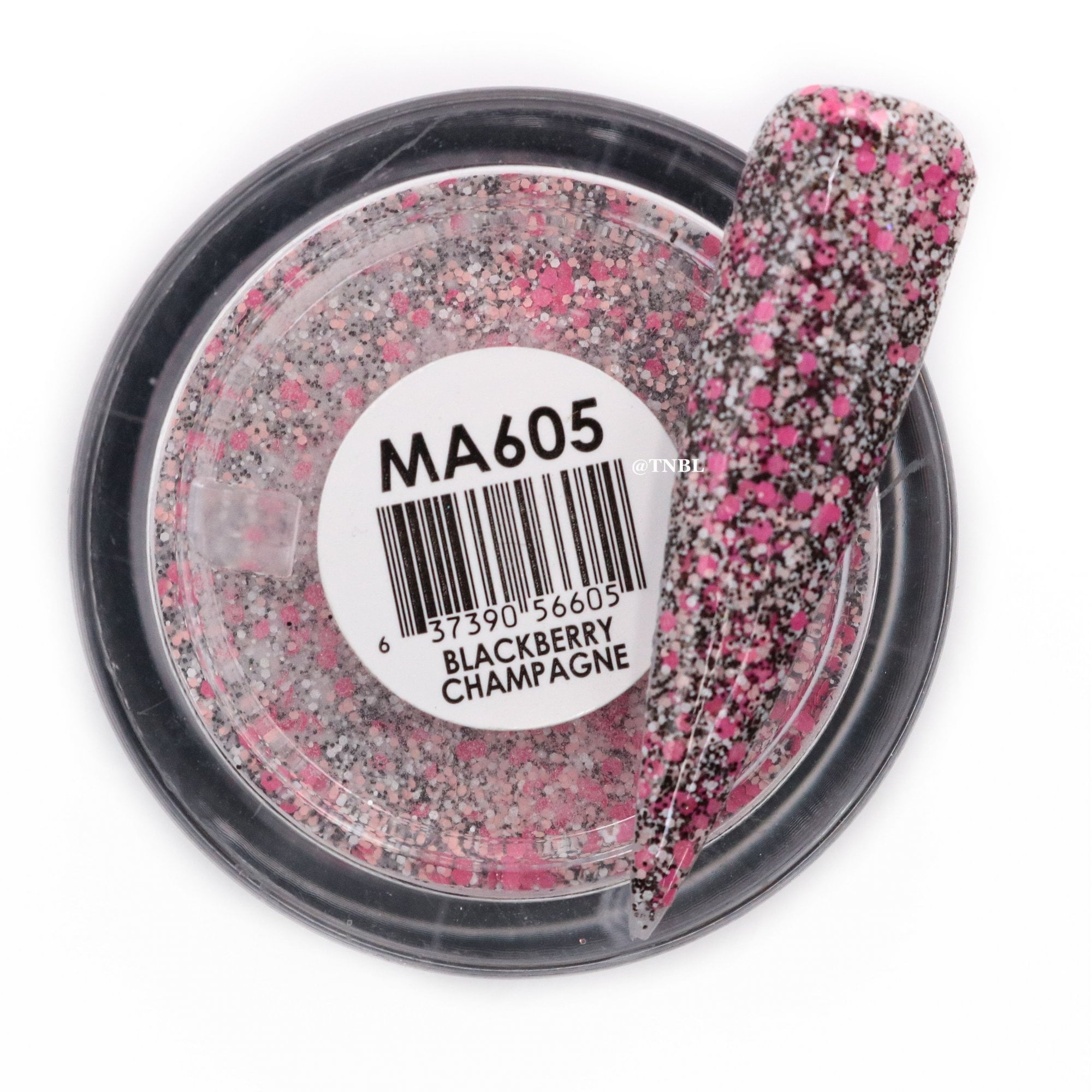 GLAM & GLITS Matte Acrylic Nail Powder 1oz / 28g - MAT605 BLACKBERRY CHAMPAGNE